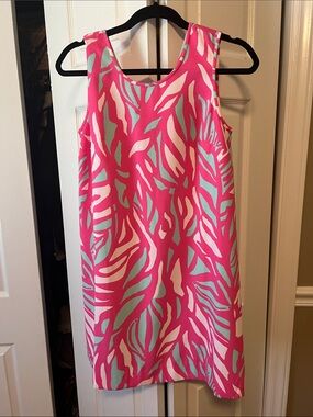Lilly Pulitzer Pink, Mint & White Abstract Shift Dress